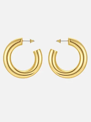 MEDIUM RALLY HOOP EARRINGS