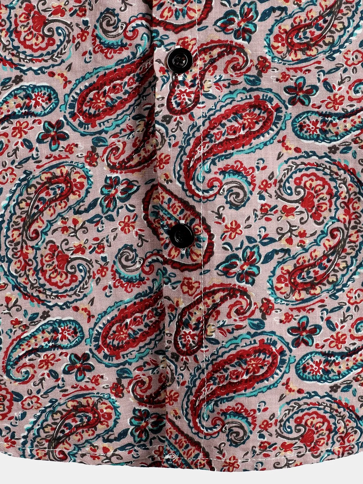Men's Retro Paisley Holiday Cotton Shirt