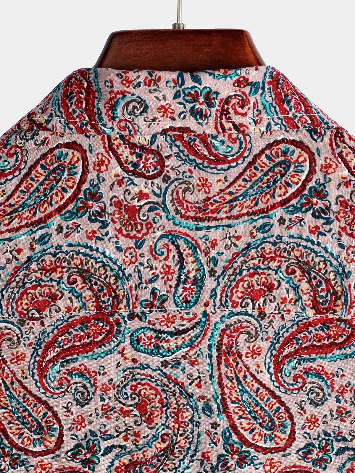 Men's Retro Paisley Holiday Cotton Shirt