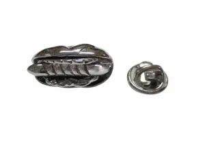 metal hot dog lapel pin