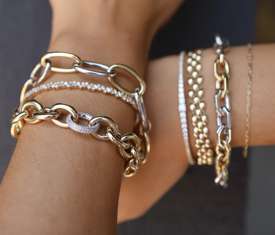Mixed Metals Jumbo Link Bracelet