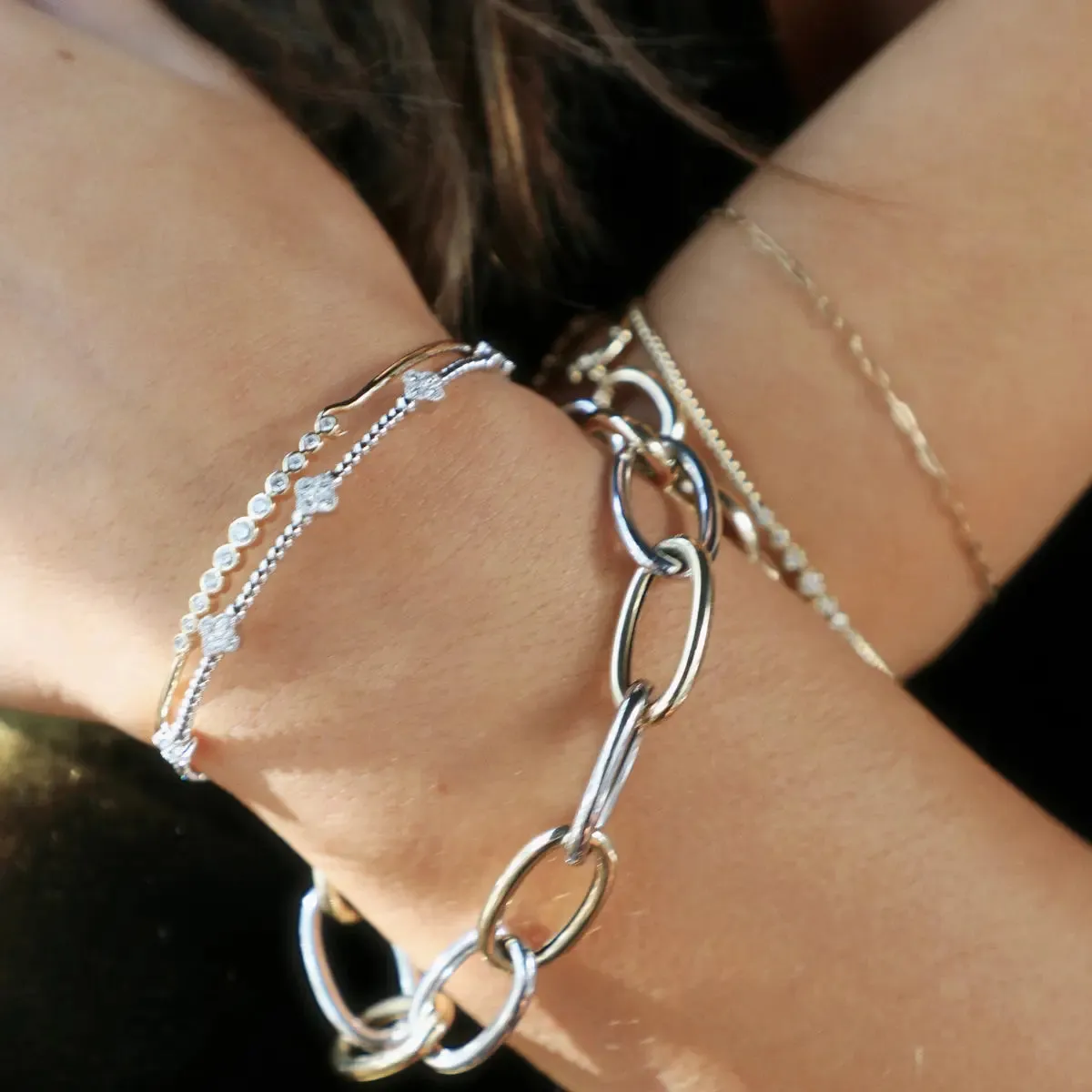 Mixed Metals Jumbo Link Bracelet