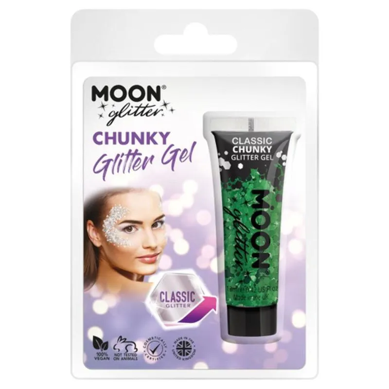Moon Glitter Classic Chunky Glitter Gel, Green