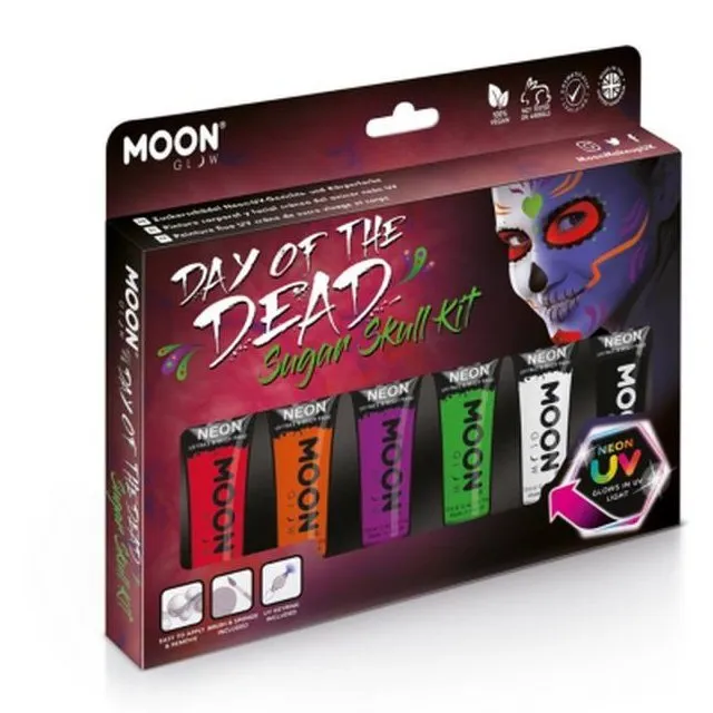Moon Glow Intense Neon Uv Face Paint, Sugar Skulls Boxset