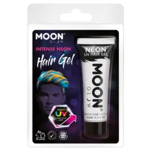 Moon Glow Intense Neon Uv Hair Gel, White