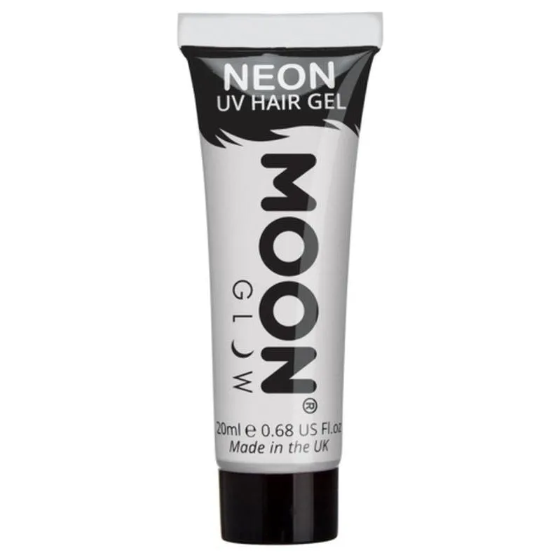 Moon Glow Intense Neon Uv Hair Gel, White