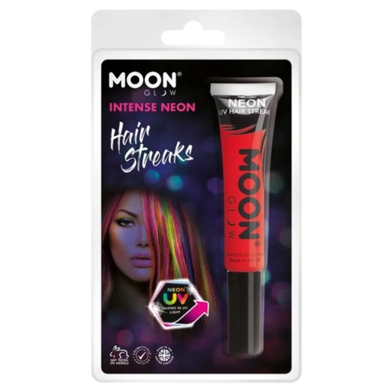 Moon Glow Intense Neon Uv Hair Streaks, Red