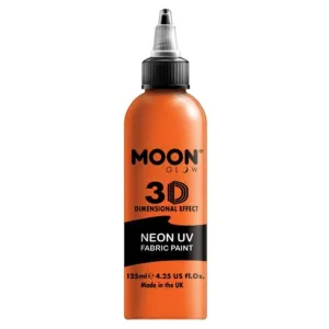Moon Glow Neon Uv Intense Fabric Paint, Orange, 125ml