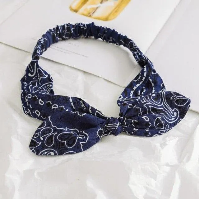 Navy Blue Bandana Haarband