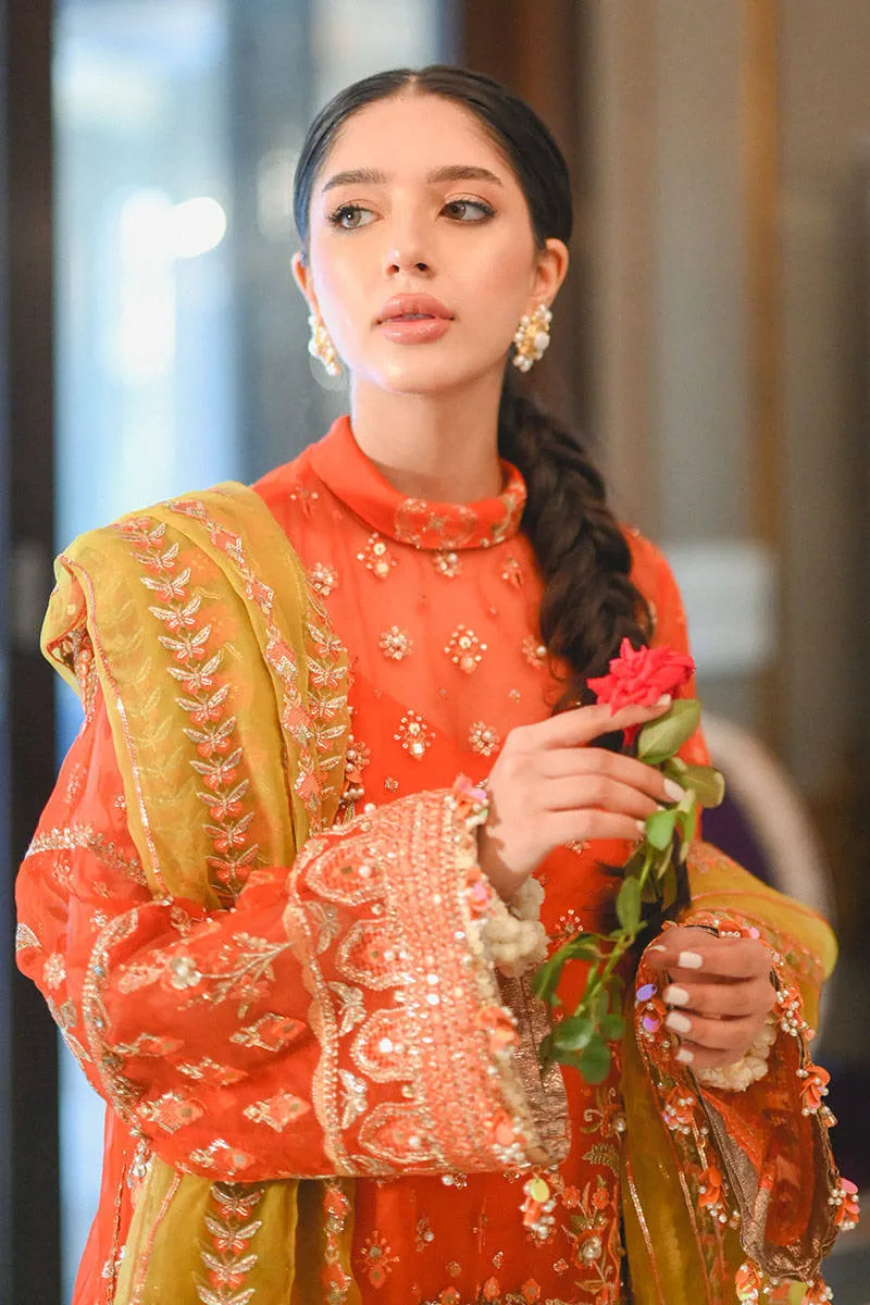 NAZIA HASSAN | MNR Zarlish Festive Unstitched Collection 2022 | Unstitched Embroidered Organza Suit