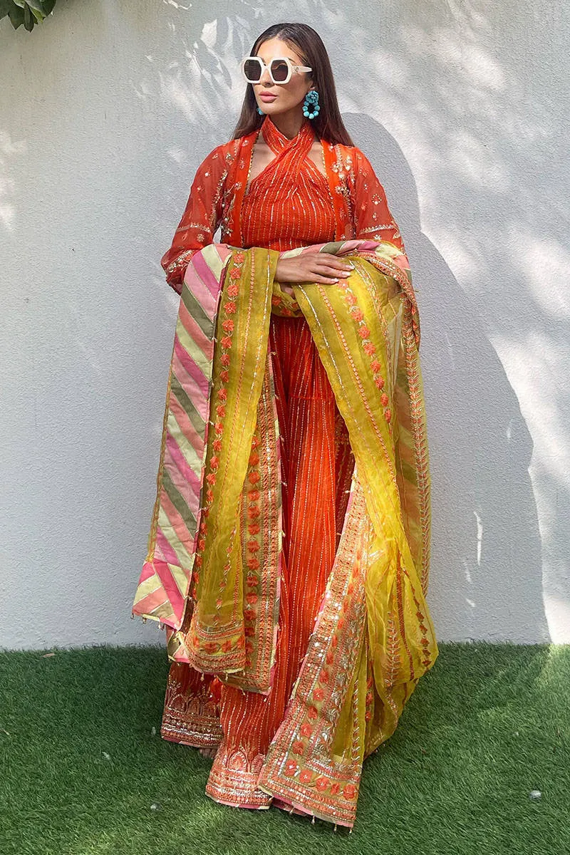 NAZIA HASSAN | MNR Zarlish Festive Unstitched Collection 2022 | Unstitched Embroidered Organza Suit