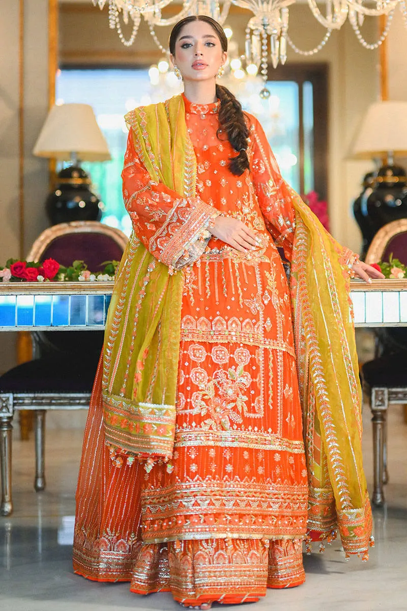 NAZIA HASSAN | MNR Zarlish Festive Unstitched Collection 2022 | Unstitched Embroidered Organza Suit