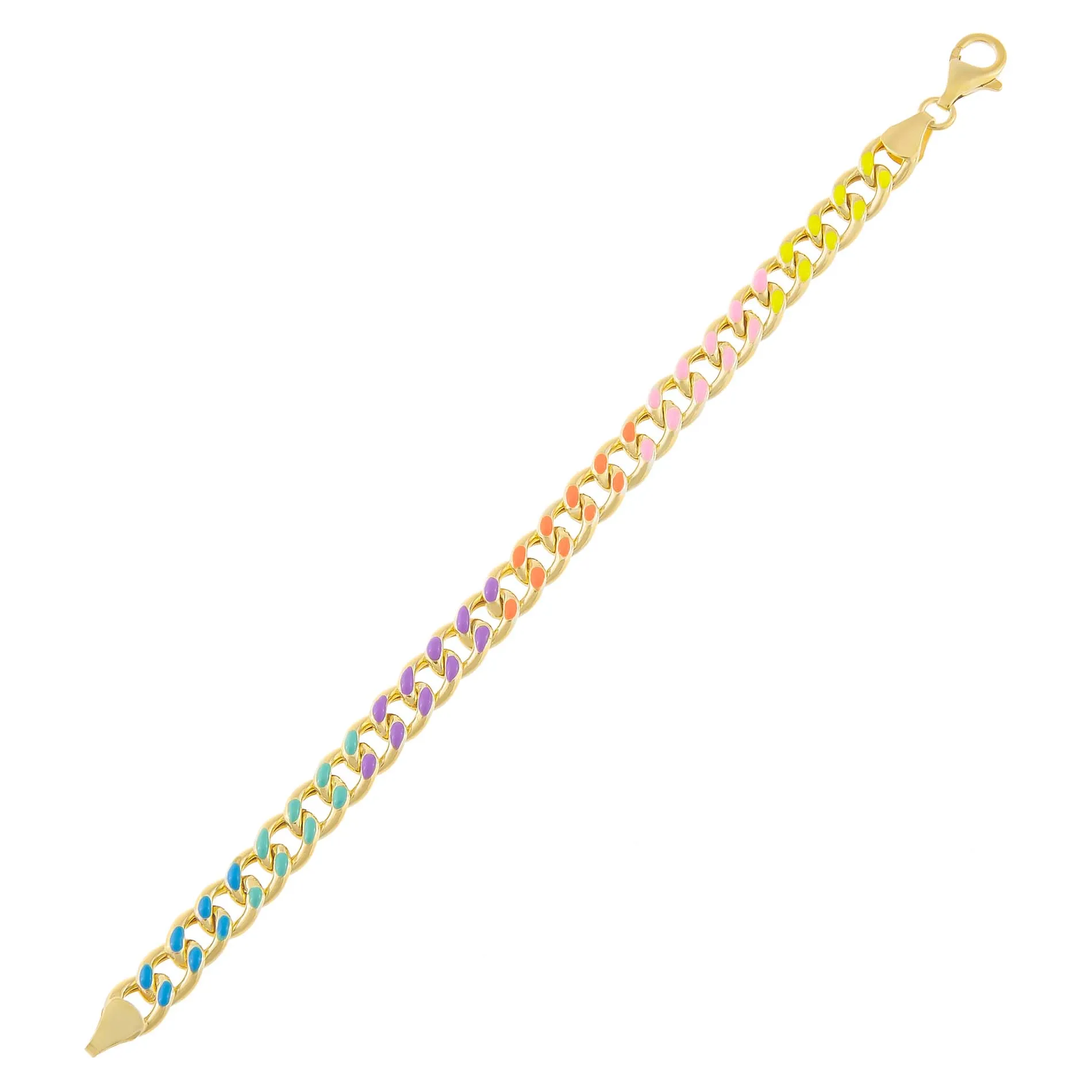 Neon Colored Chain Link Bracelet