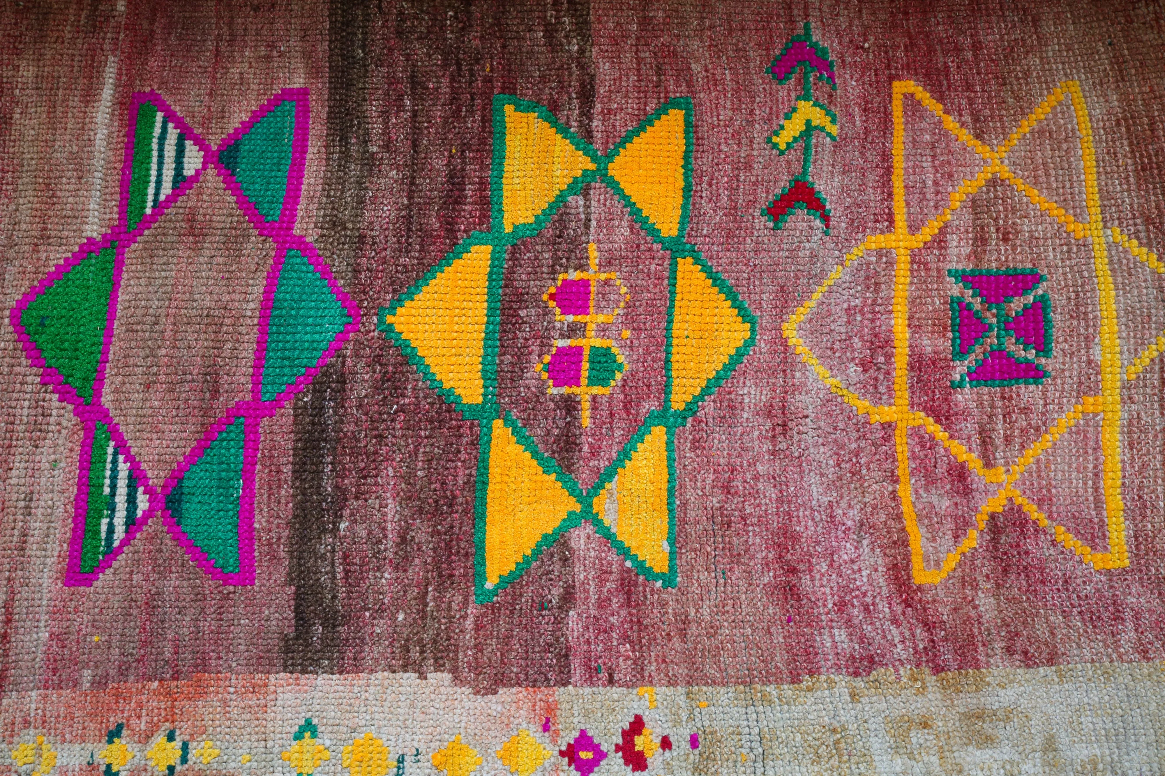 Old Kurdish Herki Runner 2.8ftx8.2ft