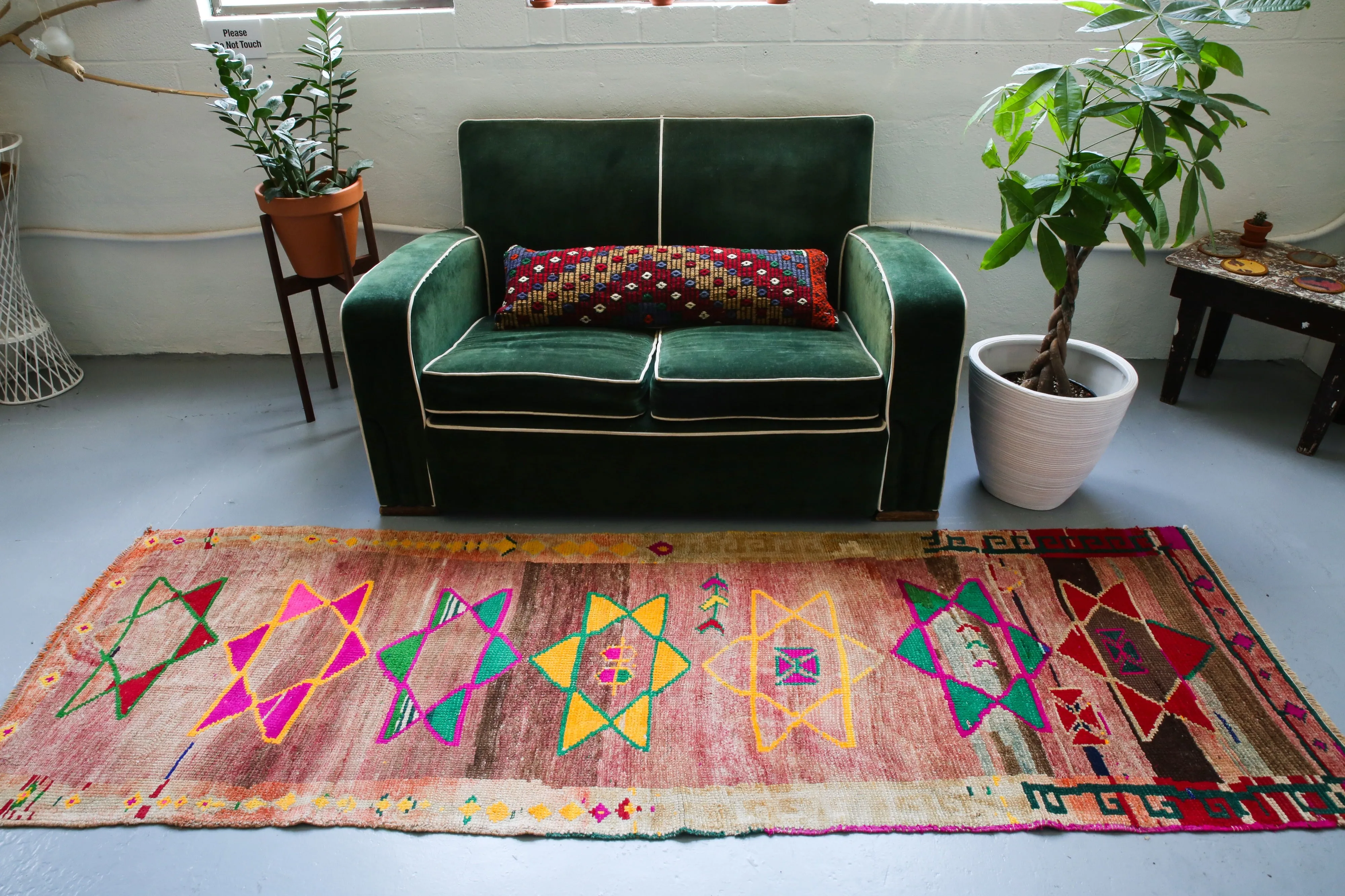 Old Kurdish Herki Runner 2.8ftx8.2ft