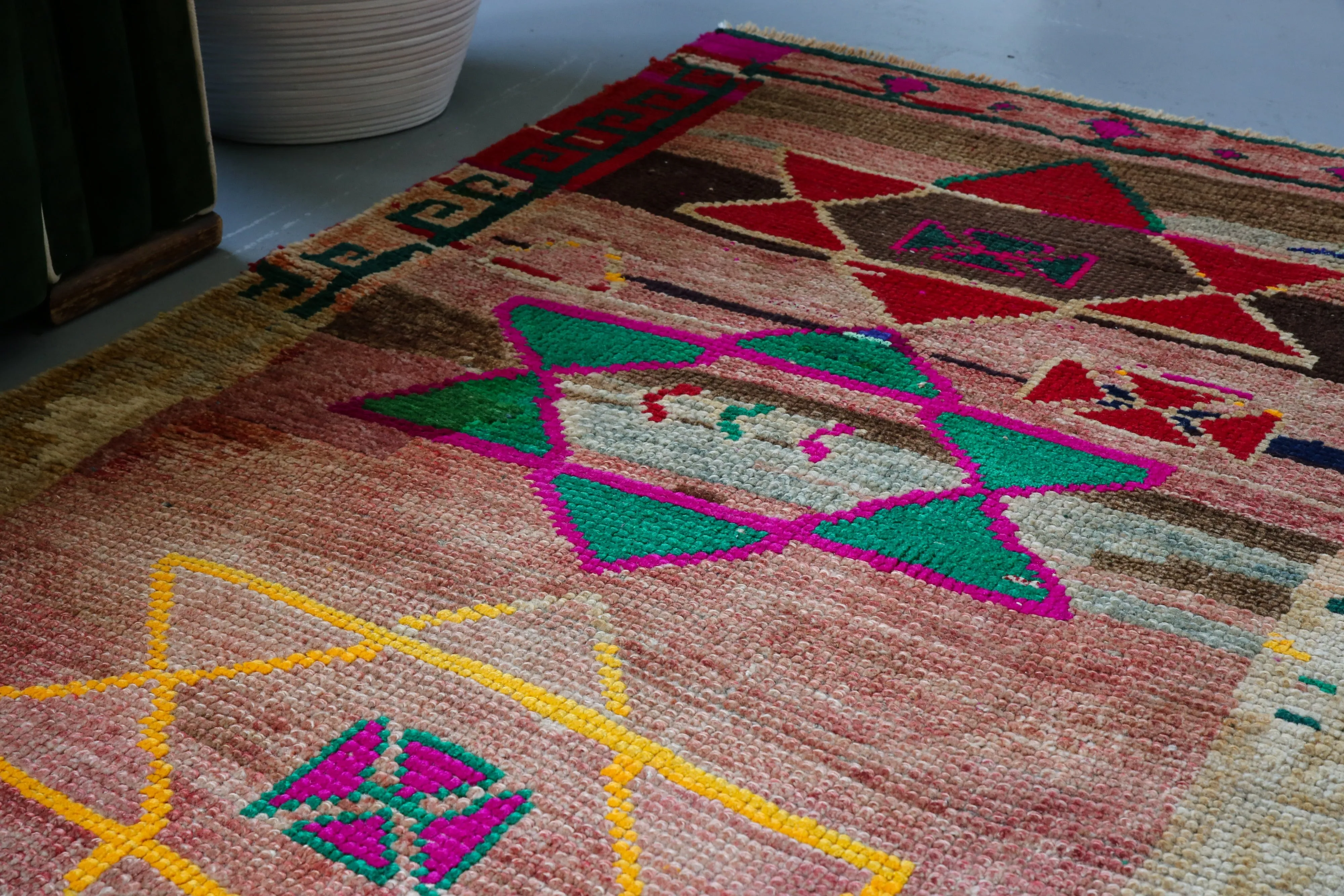 Old Kurdish Herki Runner 2.8ftx8.2ft