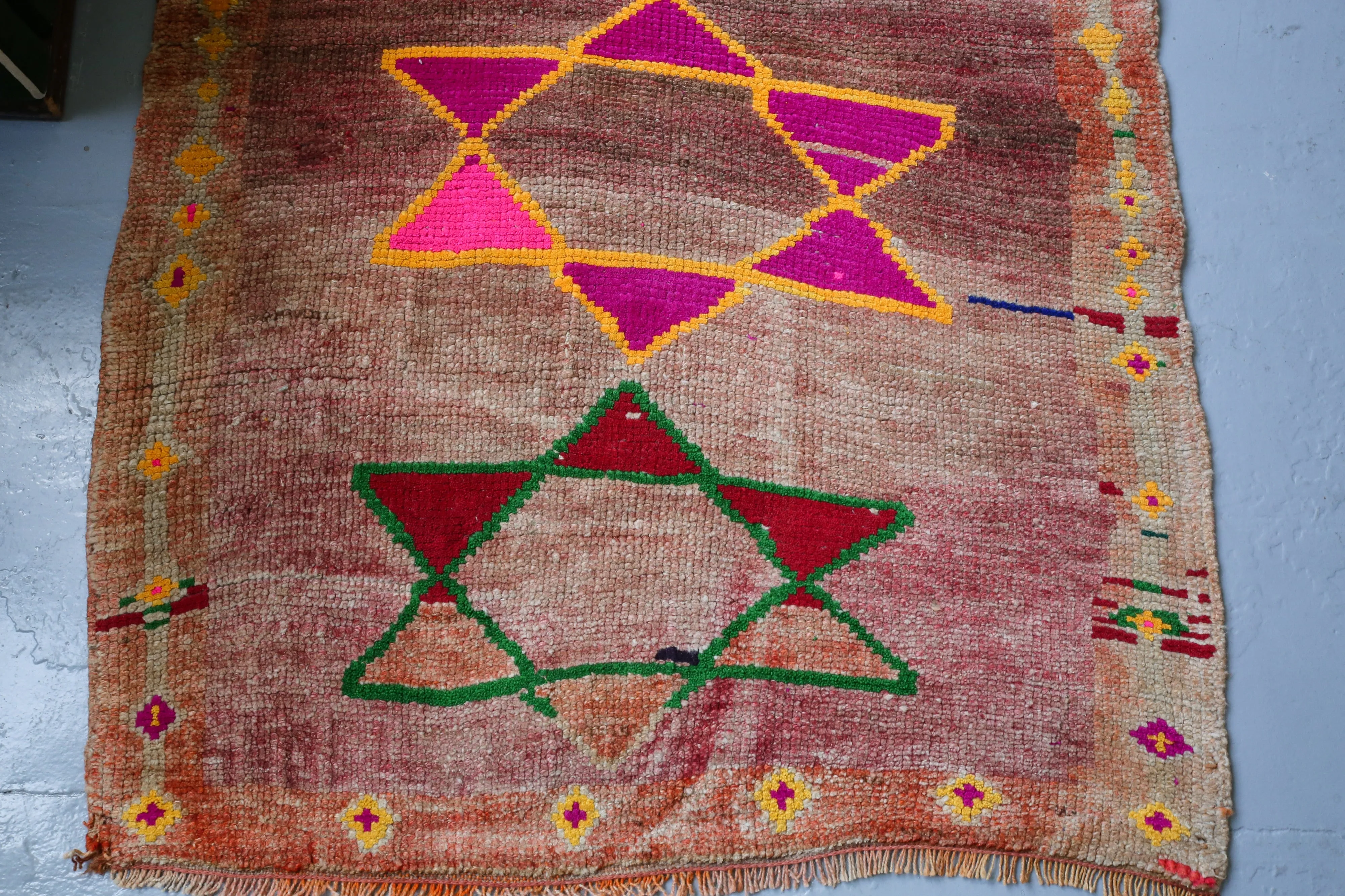 Old Kurdish Herki Runner 2.8ftx8.2ft