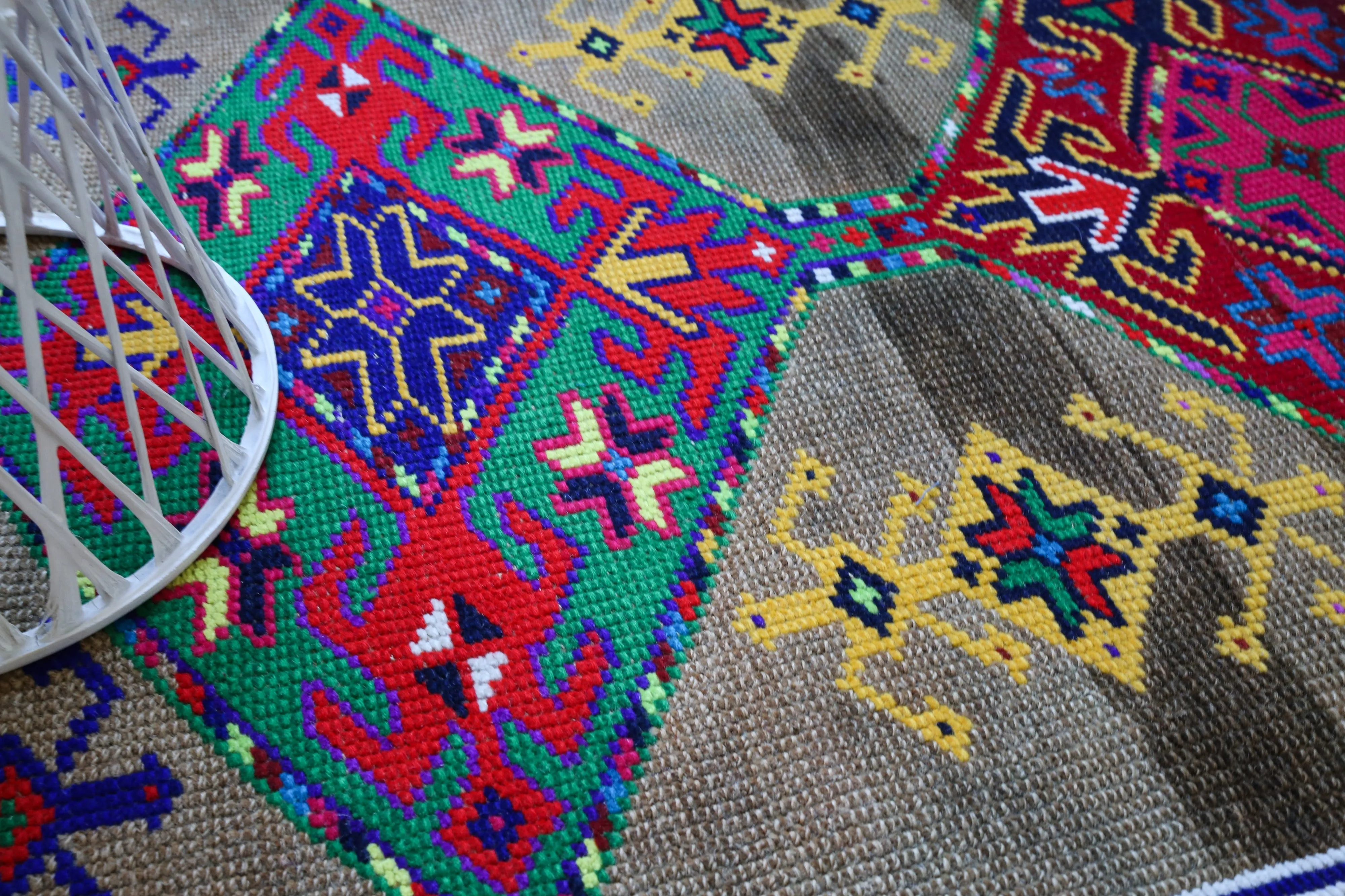 Old Kurdish Herki Runner 3.2ftx9.2ft