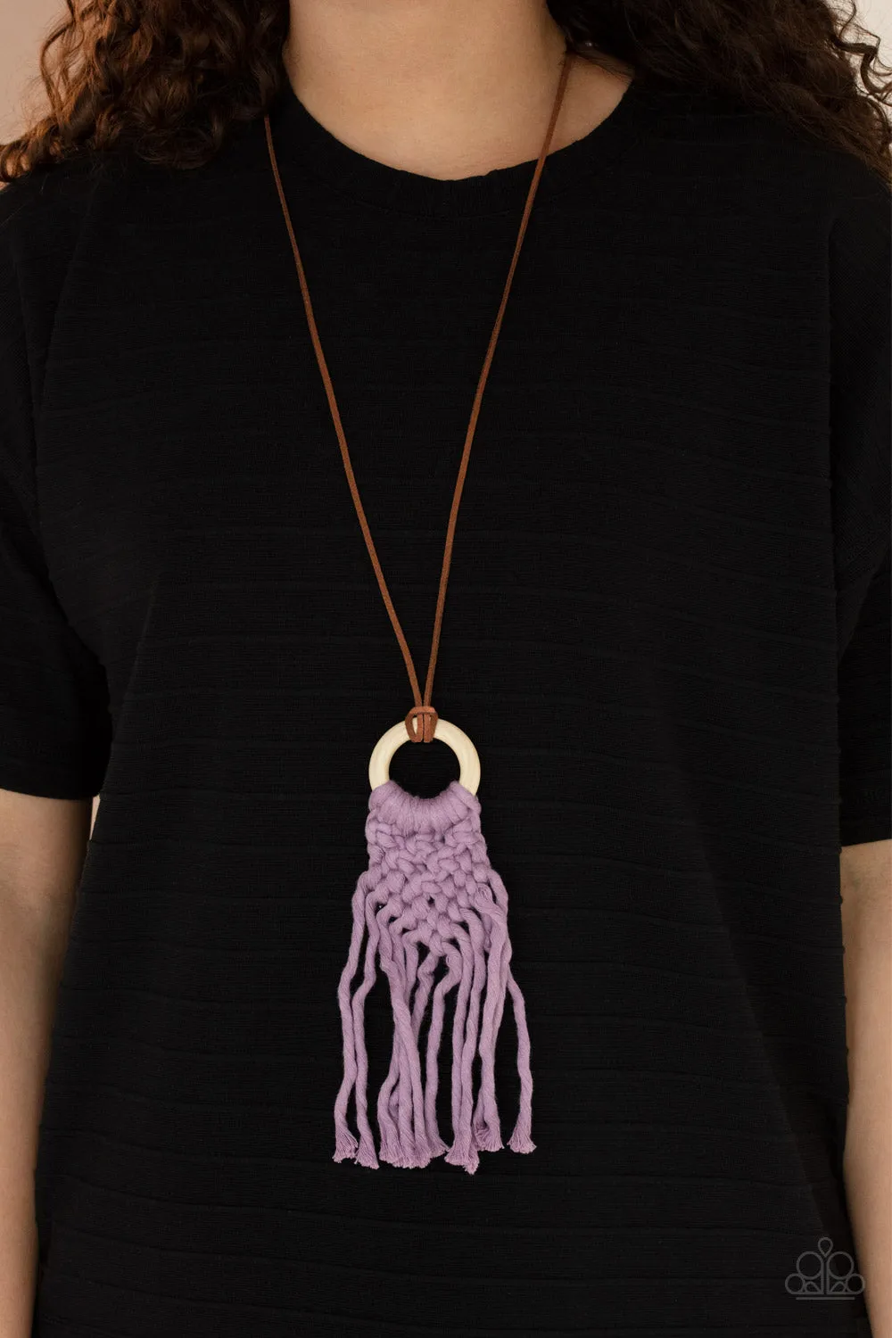 Paparazzi Crafty Couture - Purple Macrame Necklace