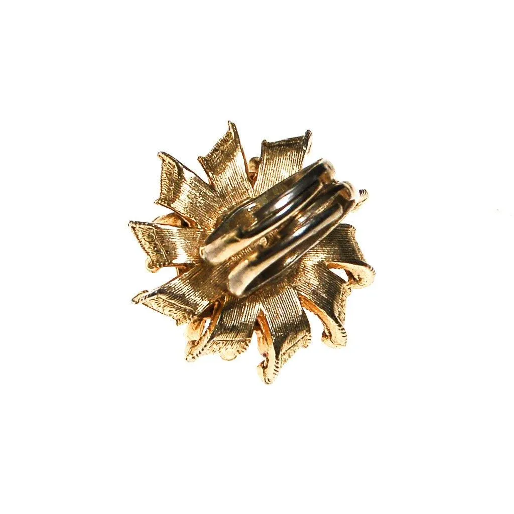 Pearl and Rhinestone Atomic Starburst Statement Ring
