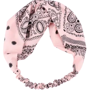 Pink Elastic Bandana Headband