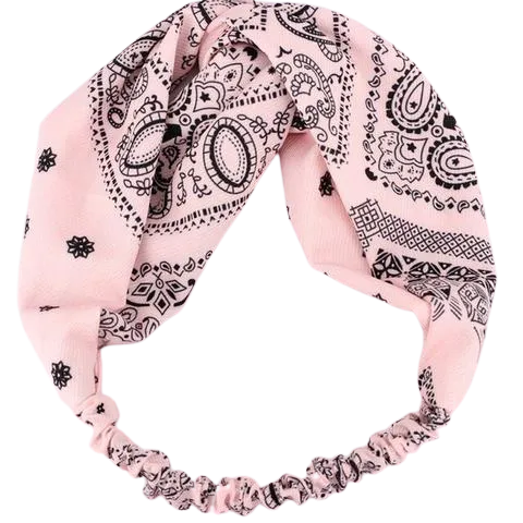 Pink Elastic Bandana Headband