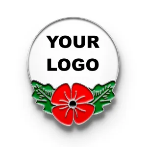 Poppy Pin with Custom Upper Arc Logo