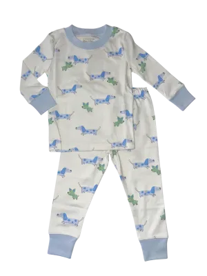 Puppy Fun Pajama Set in Blue