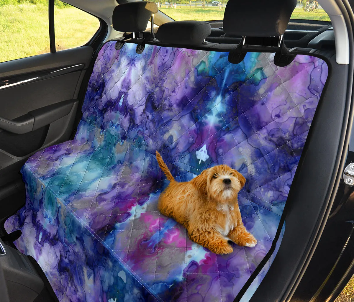 Purple Watercolor Artistic Ink Blue Auto Pet Seat Cover