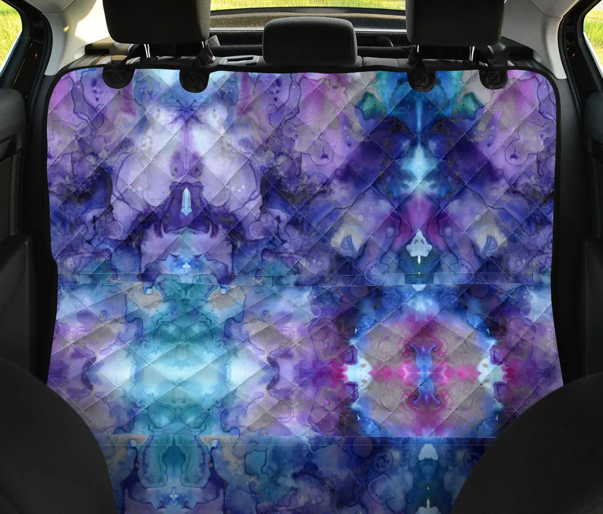 Purple Watercolor Artistic Ink Blue Auto Pet Seat Cover