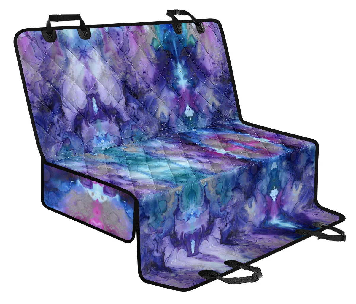 Purple Watercolor Artistic Ink Blue Auto Pet Seat Cover