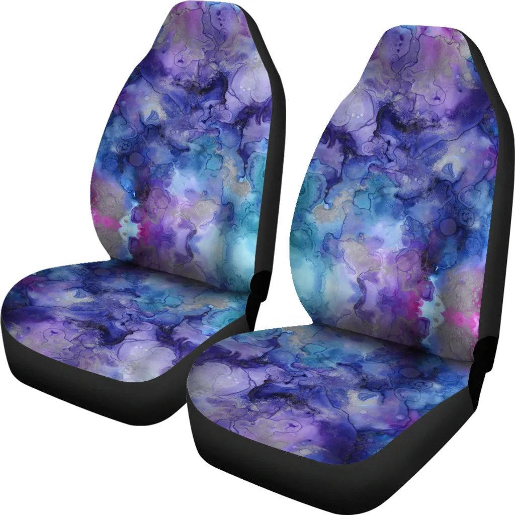 Purple Watercolor Artistic Ink Car Seat Covers
