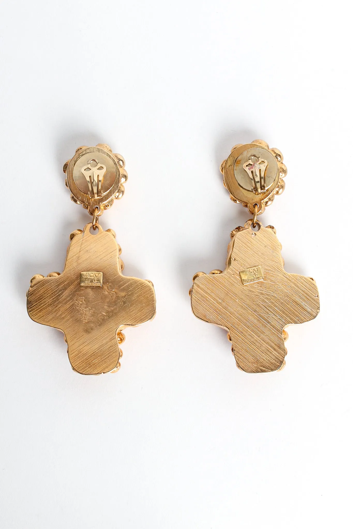 Rainbow Cross Drop Earrings