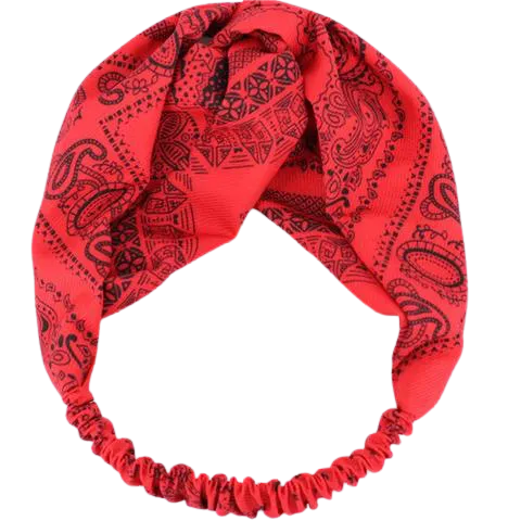 Red Elastic Bandana Headband