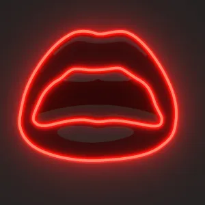 Red Lips by Tom Wesselmann - LED neon sign