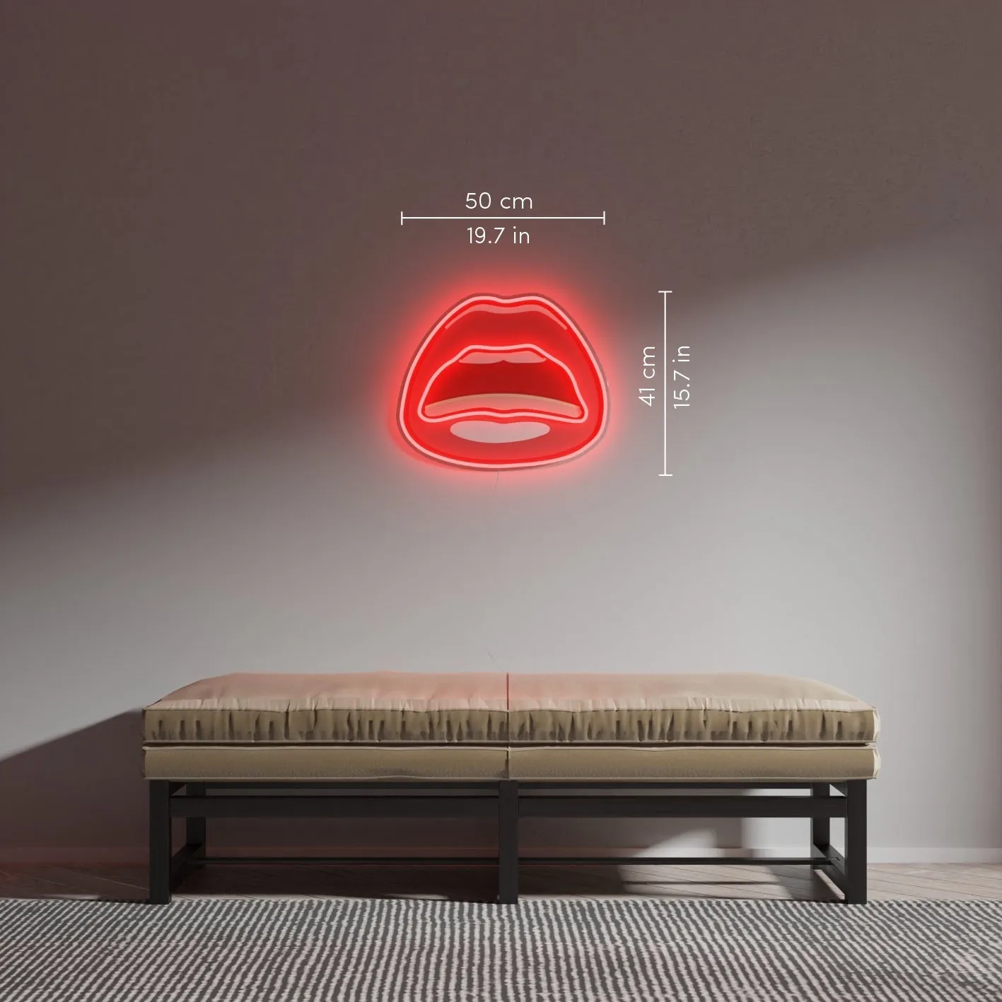 Red Lips by Tom Wesselmann - LED neon sign