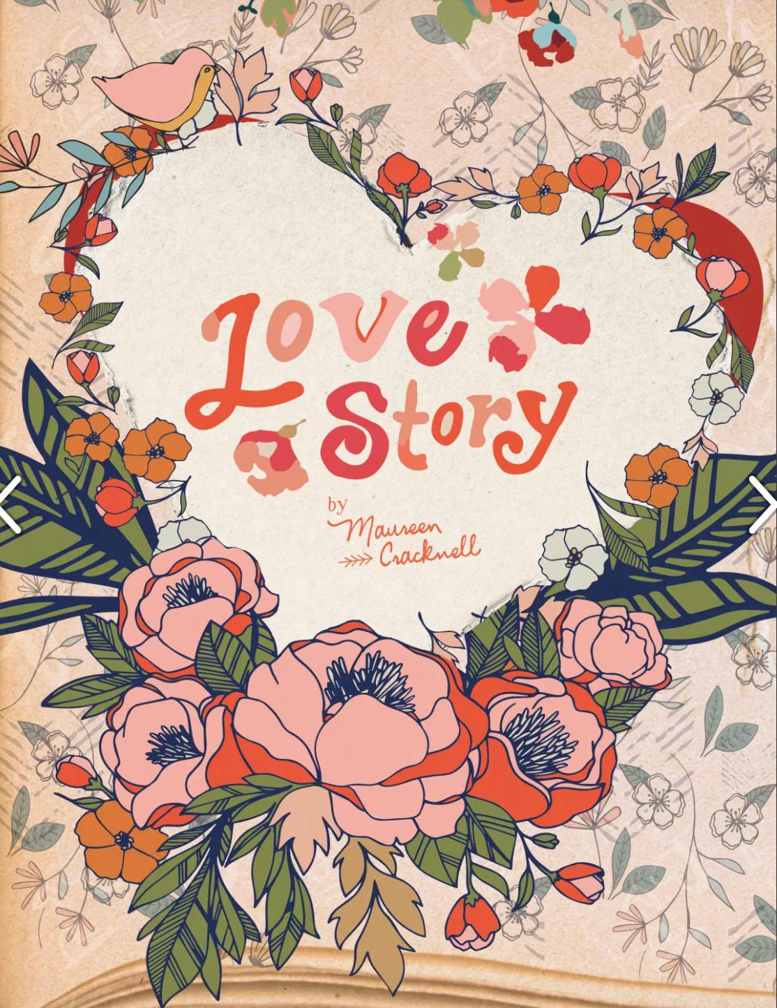 Reflection of Love Light Fabric, Love Story Collection By Maureen Cracknell For Art Gallery Fabrics
