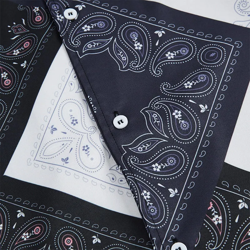 RETRO PAISLEY BUTTON DOWN ALOHA SHIRT
