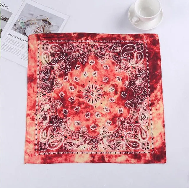 Retro Paisley Print Bandana