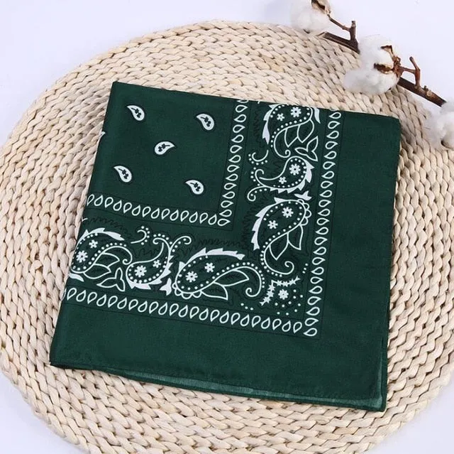 Retro Paisley Print Bandana