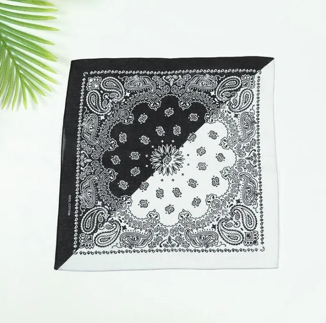 Retro Paisley Print Bandana