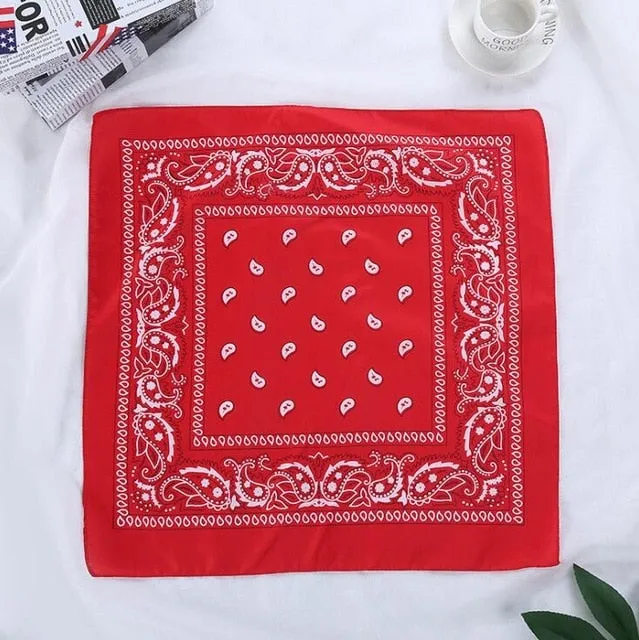 Retro Paisley Print Bandana