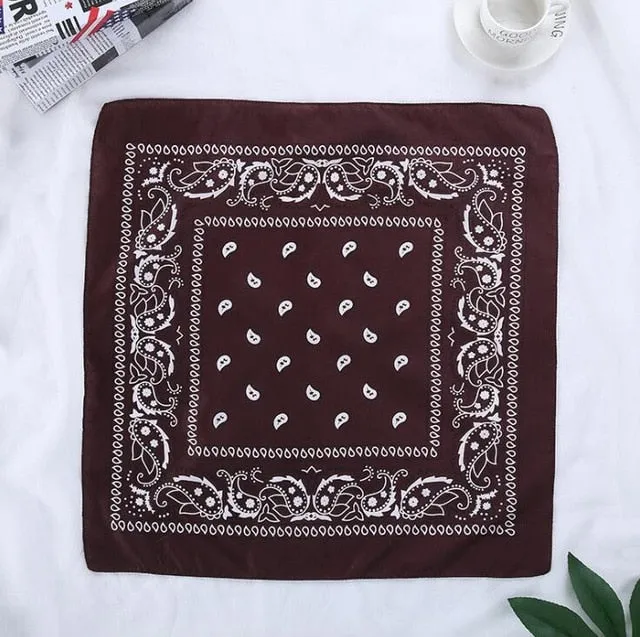 Retro Paisley Print Bandana