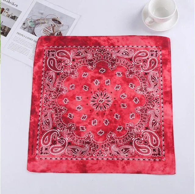 Retro Paisley Print Bandana