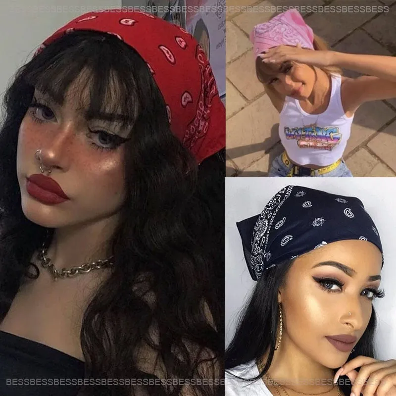 Retro Paisley Print Bandana