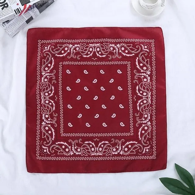 Retro Paisley Print Bandana