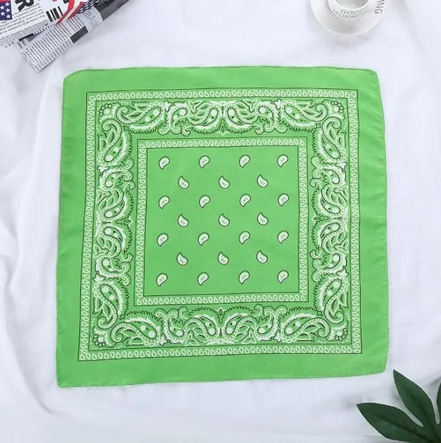 Retro Paisley Print Bandana