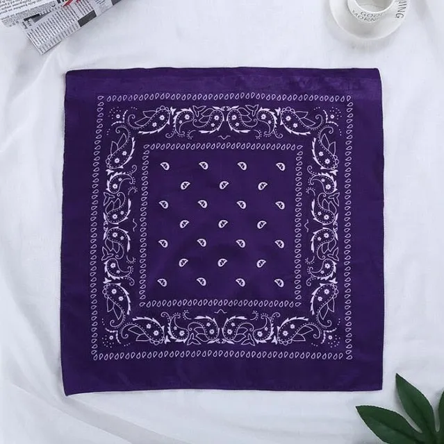 Retro Paisley Print Bandana