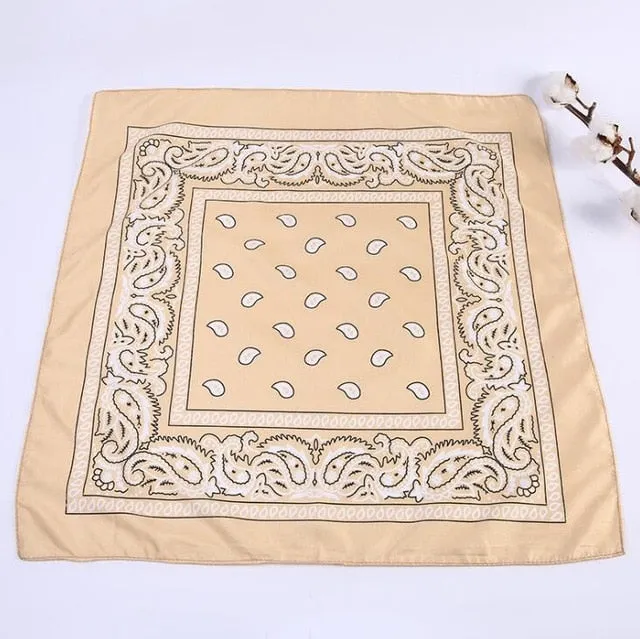Retro Paisley Print Bandana
