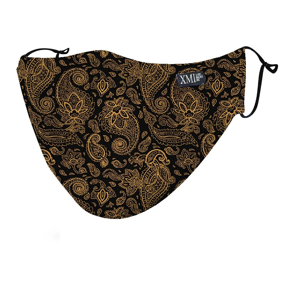 Retro Paisley printed mask